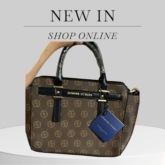 Adrienne Vittadini  Brown Designer Tote Bag - Picture 3 of 4